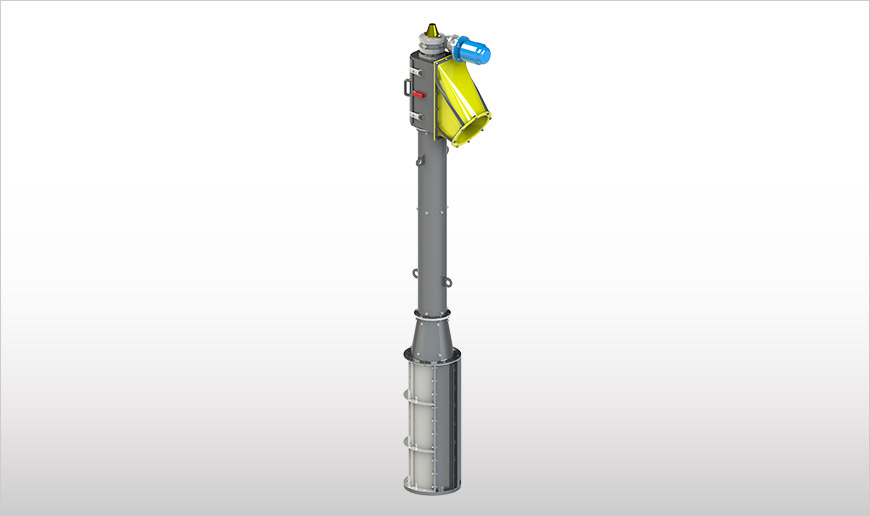 Tamiz tornillo vertical para montaje en canal 